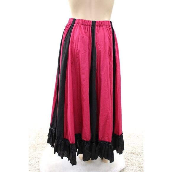 Maxi Circle Skirt S M Square Dance Saloon Girl Peasant Full Sweep Theater Costum - Picture 5 of 8